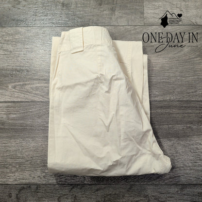 Rag & Bone Leyton Workwear Pants Ivory Utility Wide Leg NWT Size 0