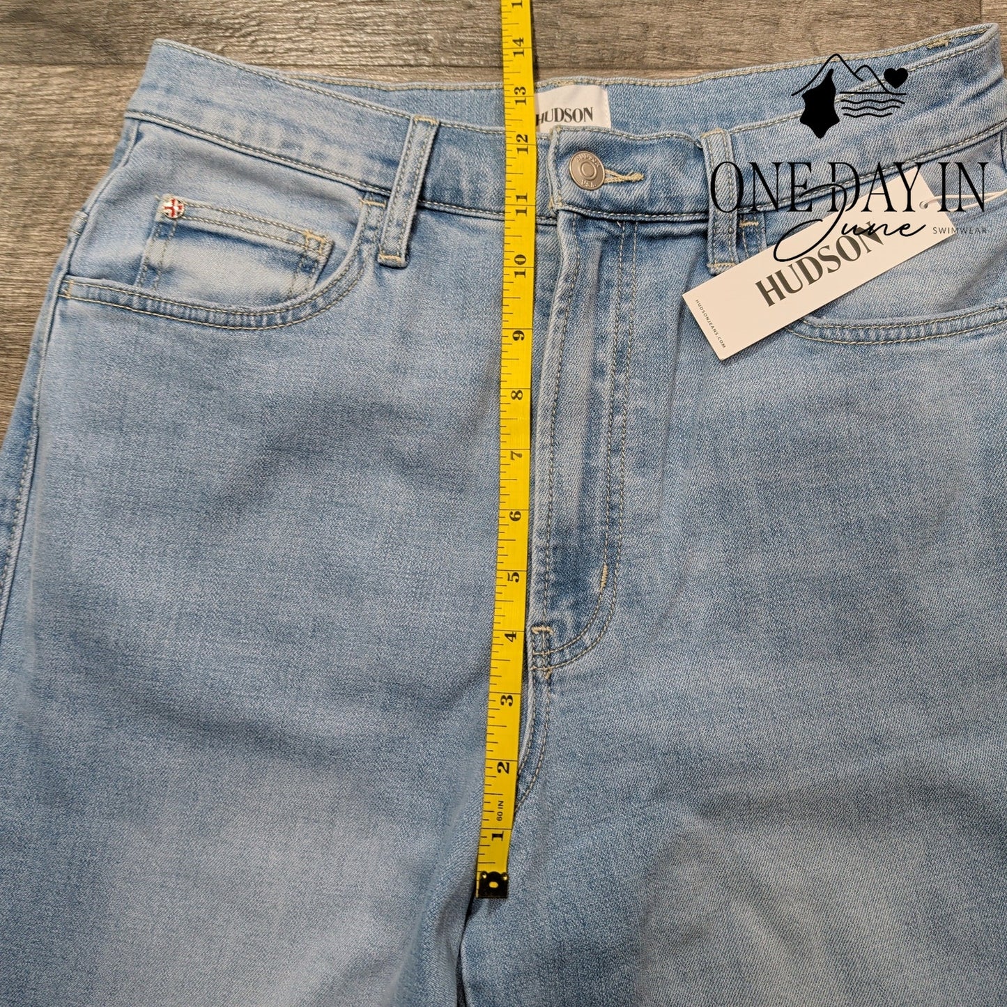 Hudson Jamie High Waist Wide Leg Jeans Light Wash NWT Size 8 (29)