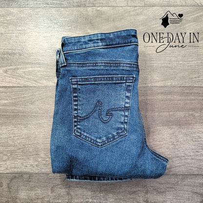 AG Adriano Goldschmied The Prima Ankle Cigarette Jeans Blue NWT Size 4 (27)