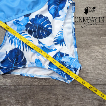 Aleumdr One Shoulder Cutout One Piece Swimsuit Size 10Y