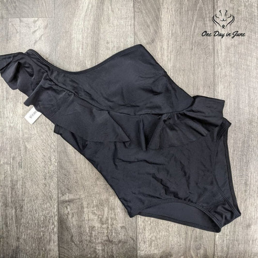 Verano Playa One Shoulder Ruffle One Piece Size S