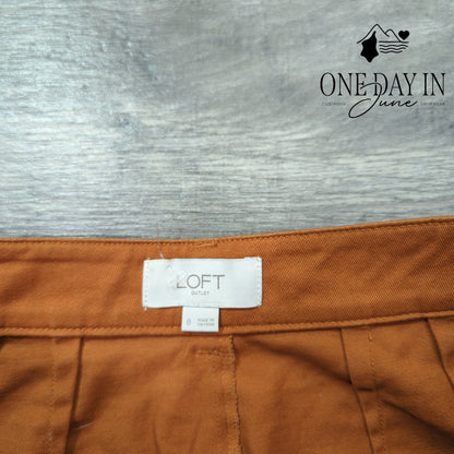 Loft Button Front Pencil Skirt Size 0