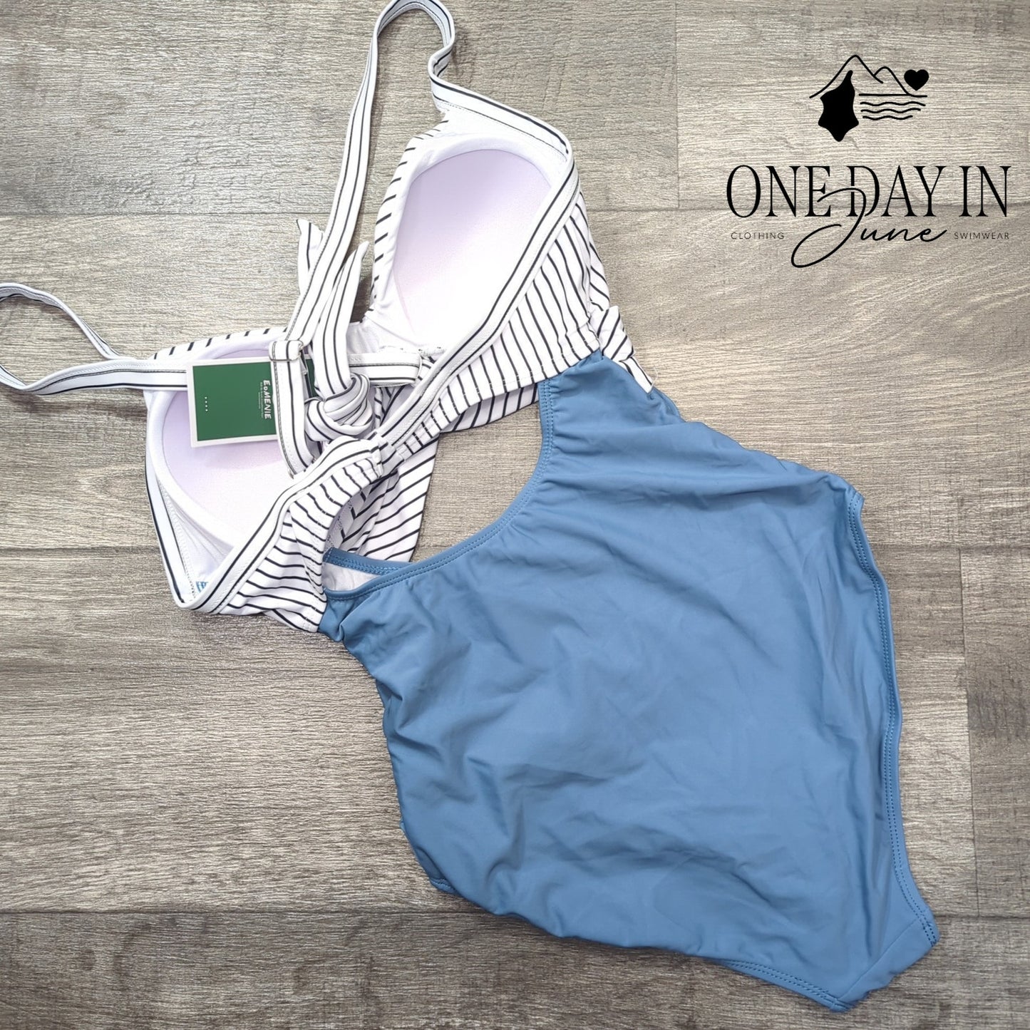 Eomenie Cross Front Cut Out One Piece Swimsuit Size XS