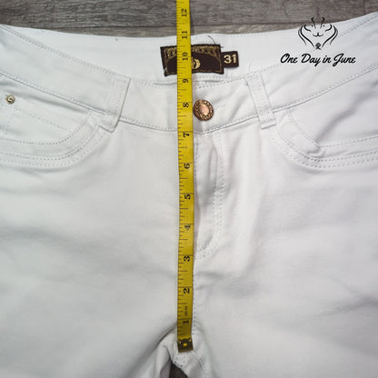 SD Straight Leg Jeans White Denim Pants Size 31 (12)