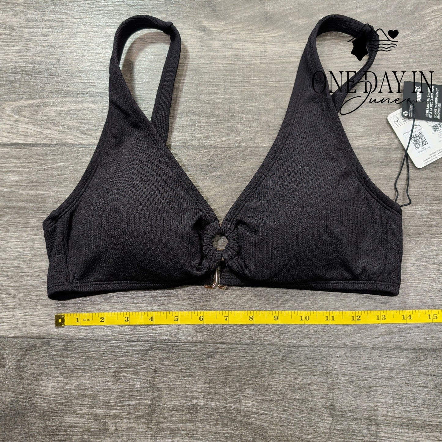 Puma Ribbed Padded Bikini Top Size L