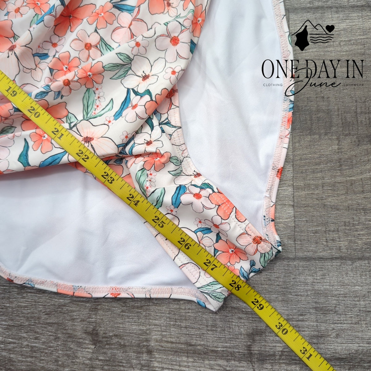 Eomenie Floral Tummy Control One Piece Swimsuit Square Neck NWT Size M