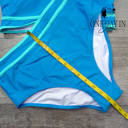 Blooming Jelly Crop Bikini Swimsuit Size L