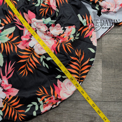 Eomenie Floral Skirted One Piece Swimsuit Size L