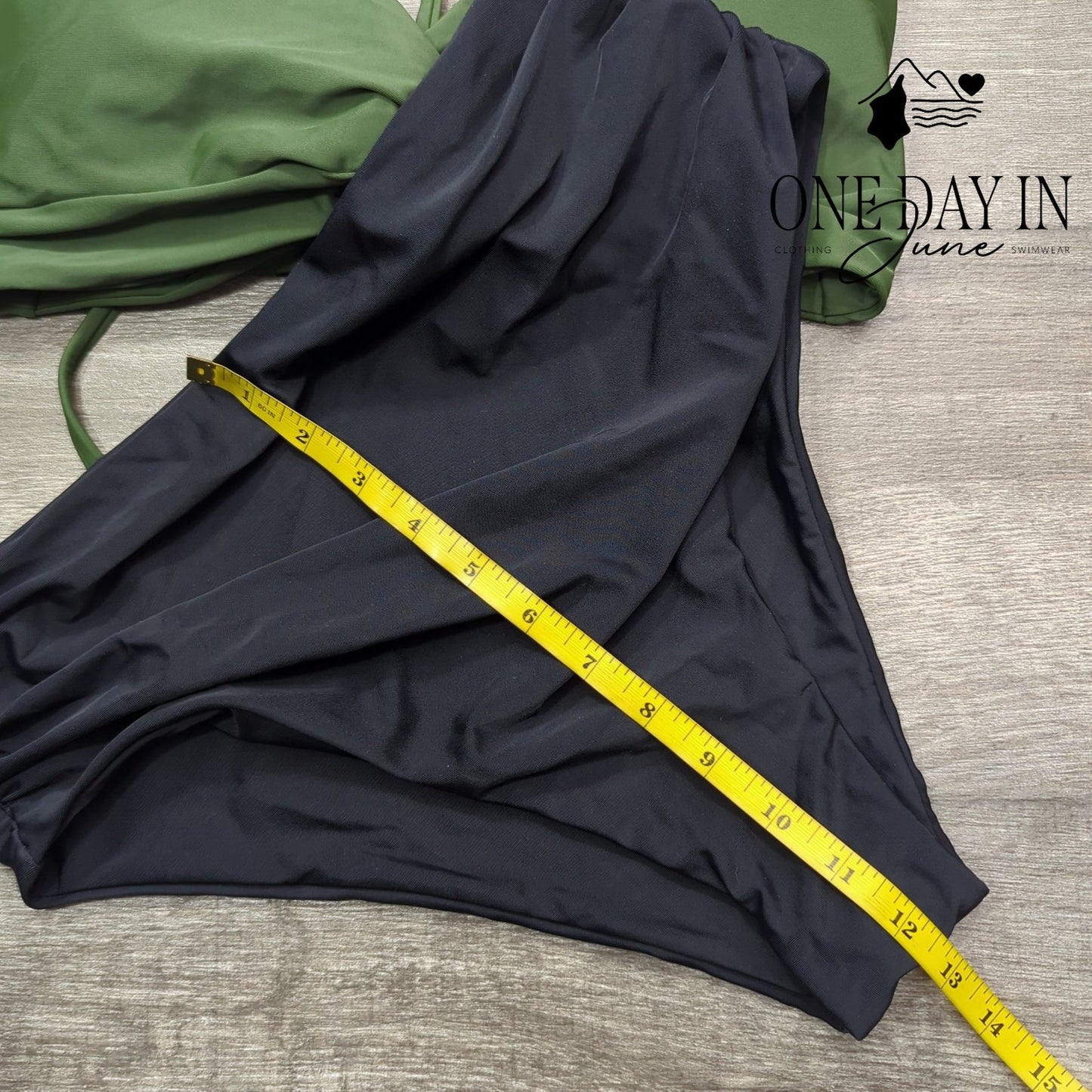 Zaful Twist Front Lace Up Back High Waist Bikini Swimsuit Size L