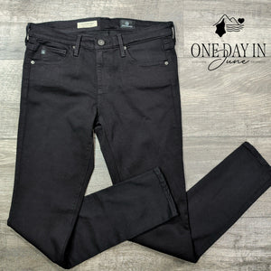 AG Adriano Goldschmied The Legging Ankle Black Skinny Stretch Jeans NWT Size 2