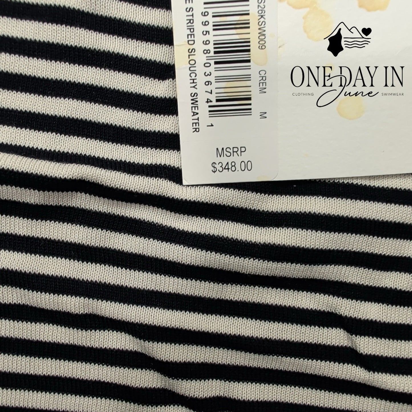 Frame The Striped Slouchy Sweater Size M