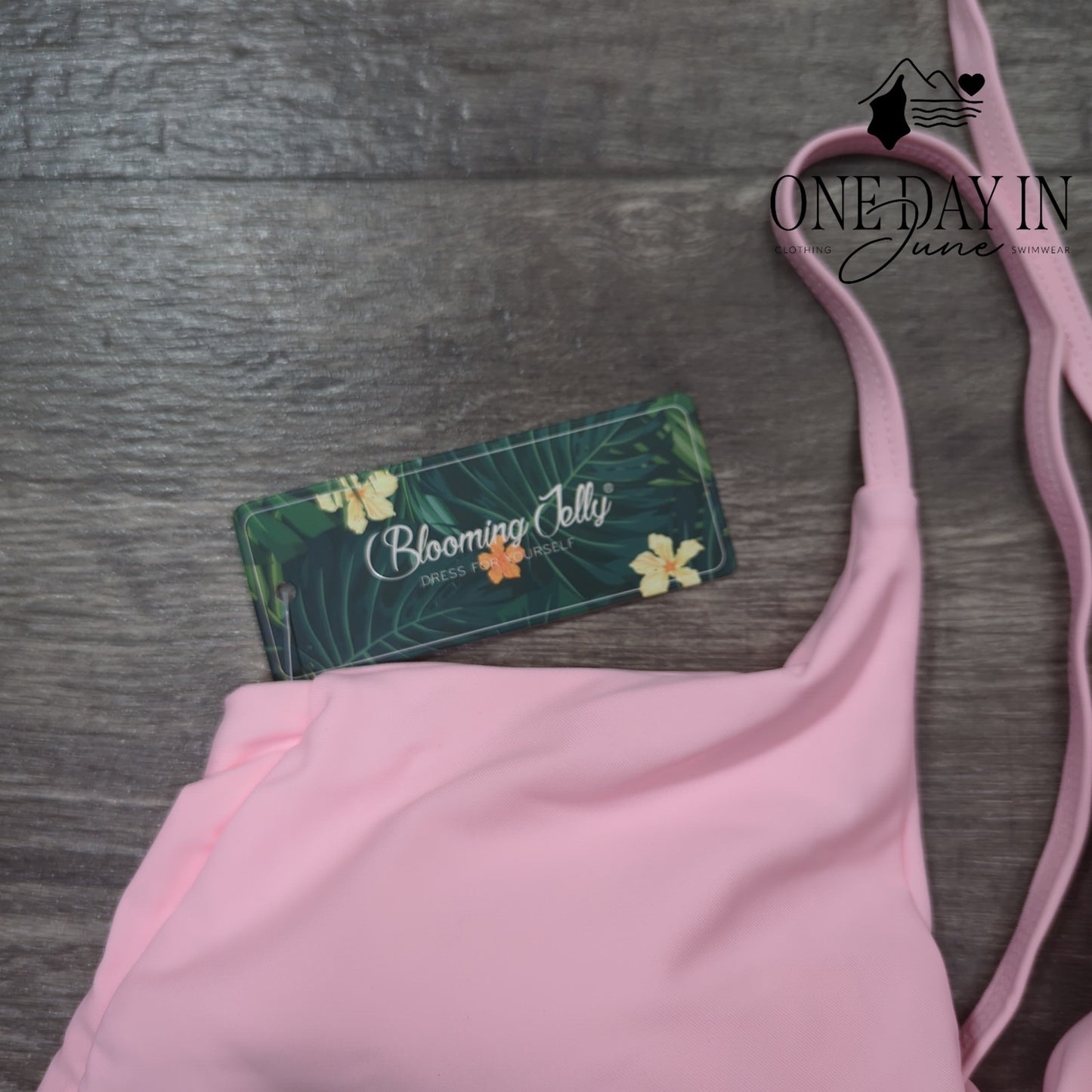 Blooming Jelly High Waist Tie Knot Bikini Swimsuit Size L