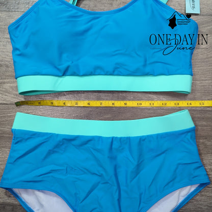 Adisputent Crop Bikini Swimsuit Size L