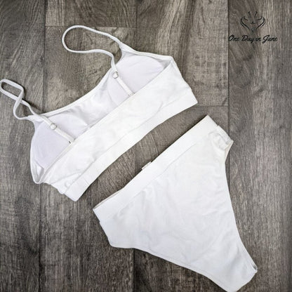 Pink Queen High Waist Textured Bikini Size L/M