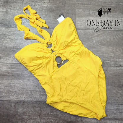 Soluna DOuble Ring One Piece Swimsuit Size XL