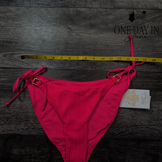 Becca Tie Side Ribbed Bikini Bottom Size M