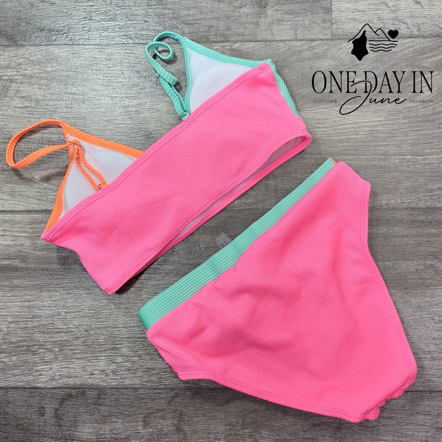 Aleumdr Ribbed Bikini Swimsuit Size 13Y