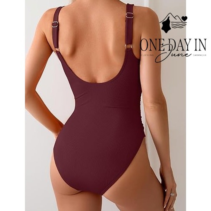 AIdonger Ribbed One Piece Swimsuit Size XL