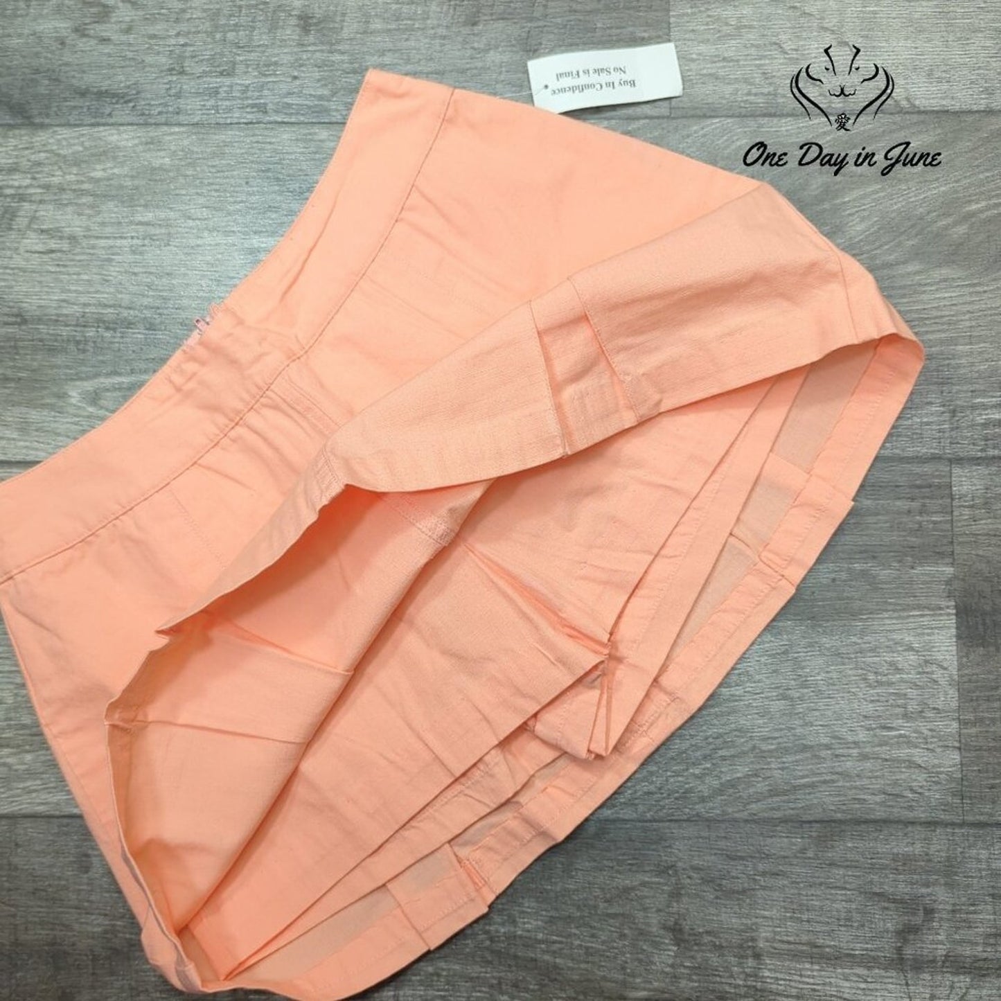 B. Moss Clothing Company Cotton Skort Peach Coral A-Line NWT Size 6