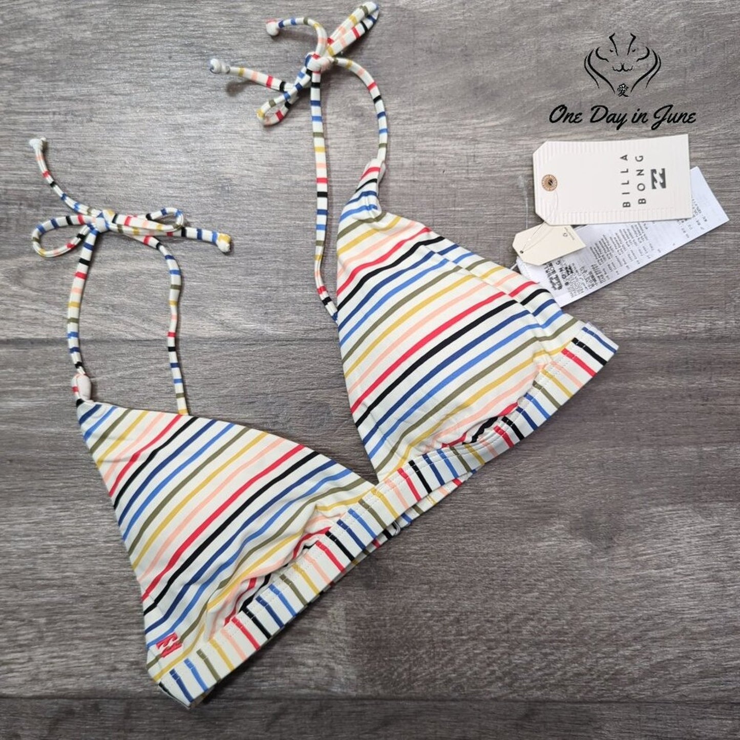 Billabong Gimme Sun Tall Triangle Bikini Top Size M