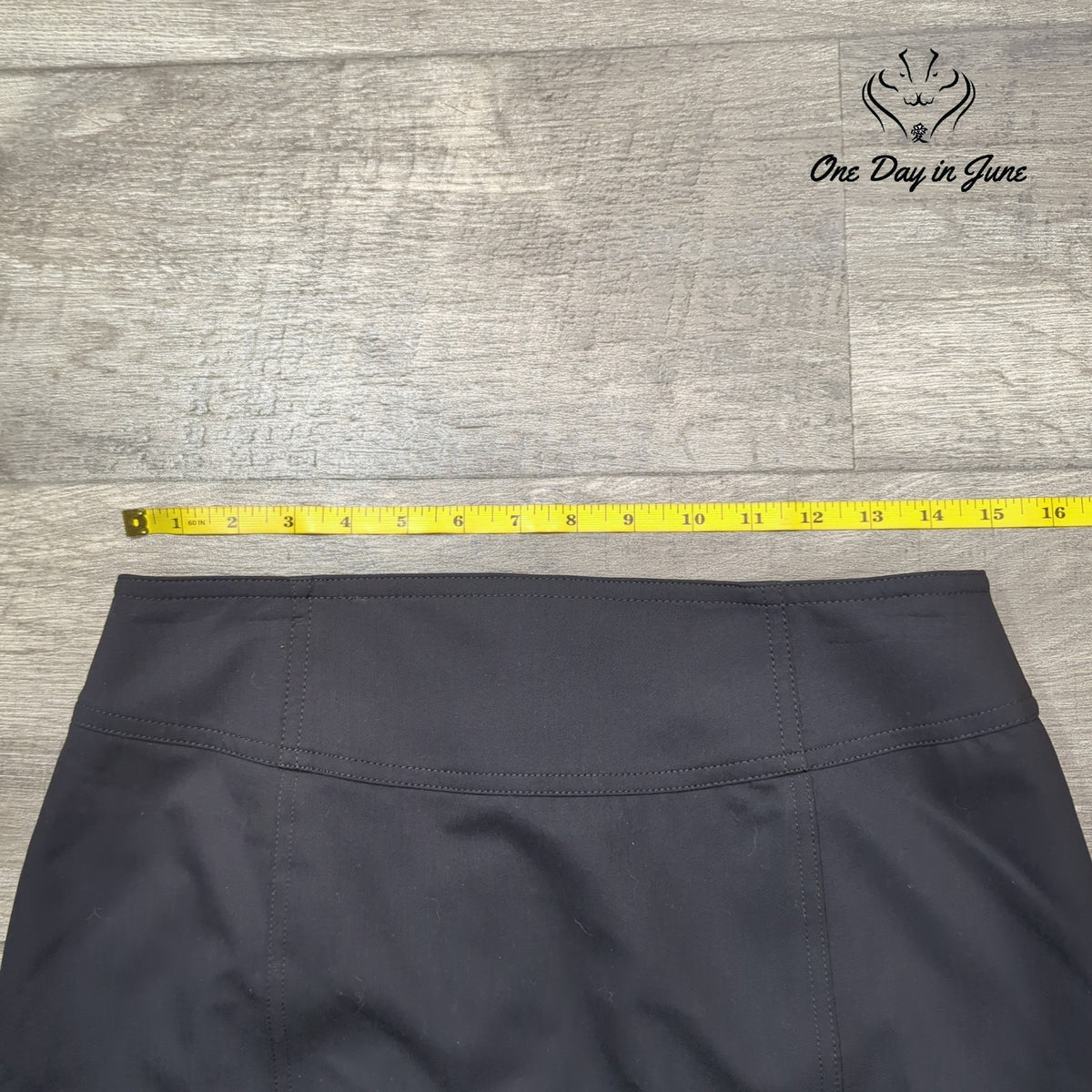 Peace of Cloth Panticular Pencil Skirt Black Stretch Made in NYC Size 6