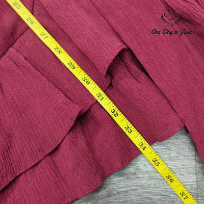 Banana Republic Mini Dress Berry Pink Ruffle Tie Waist NWT $79.99 Size 4