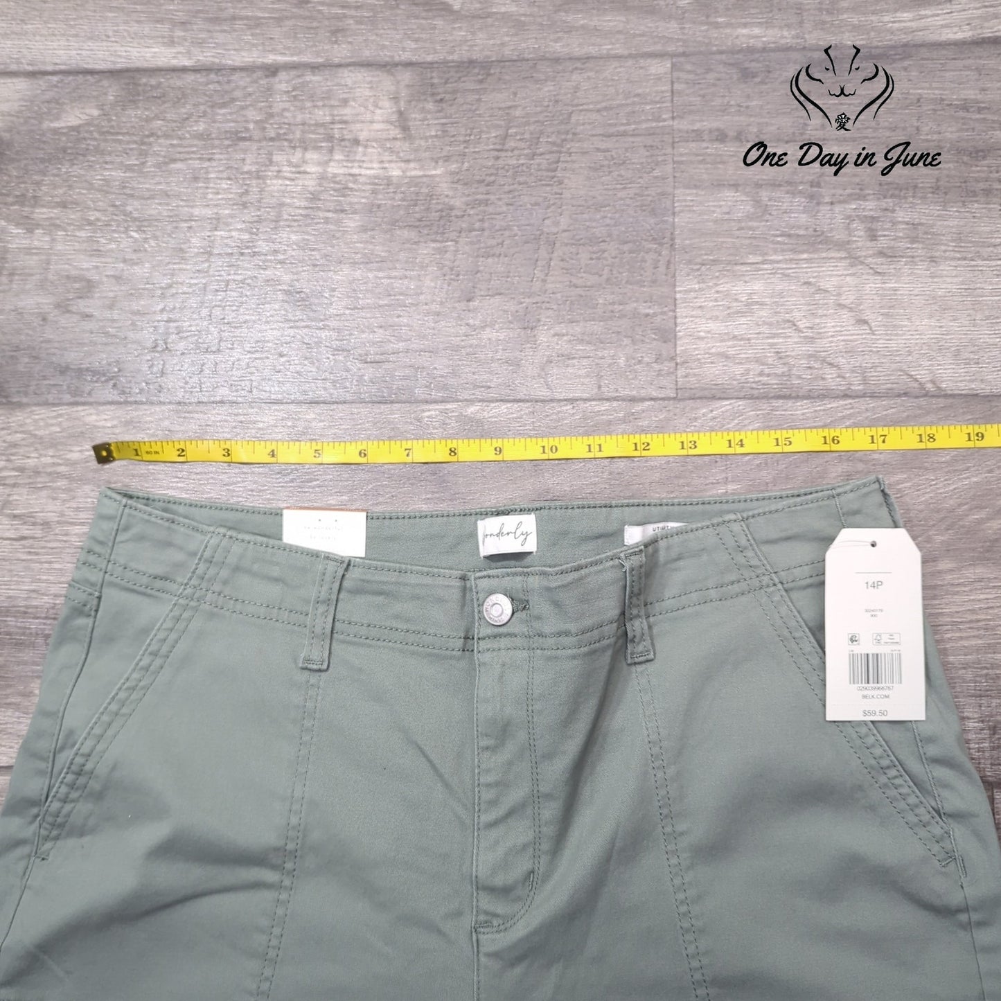 Wonderly Petite Utility High Rise Ankle Length Pants Size 14P