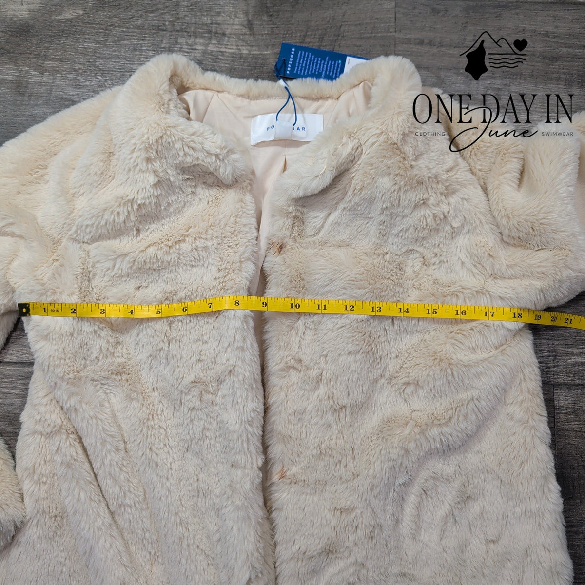Popsugar In The Stars Faux Fur Teddy Coat Fawn Cream NWT $88 Size XS