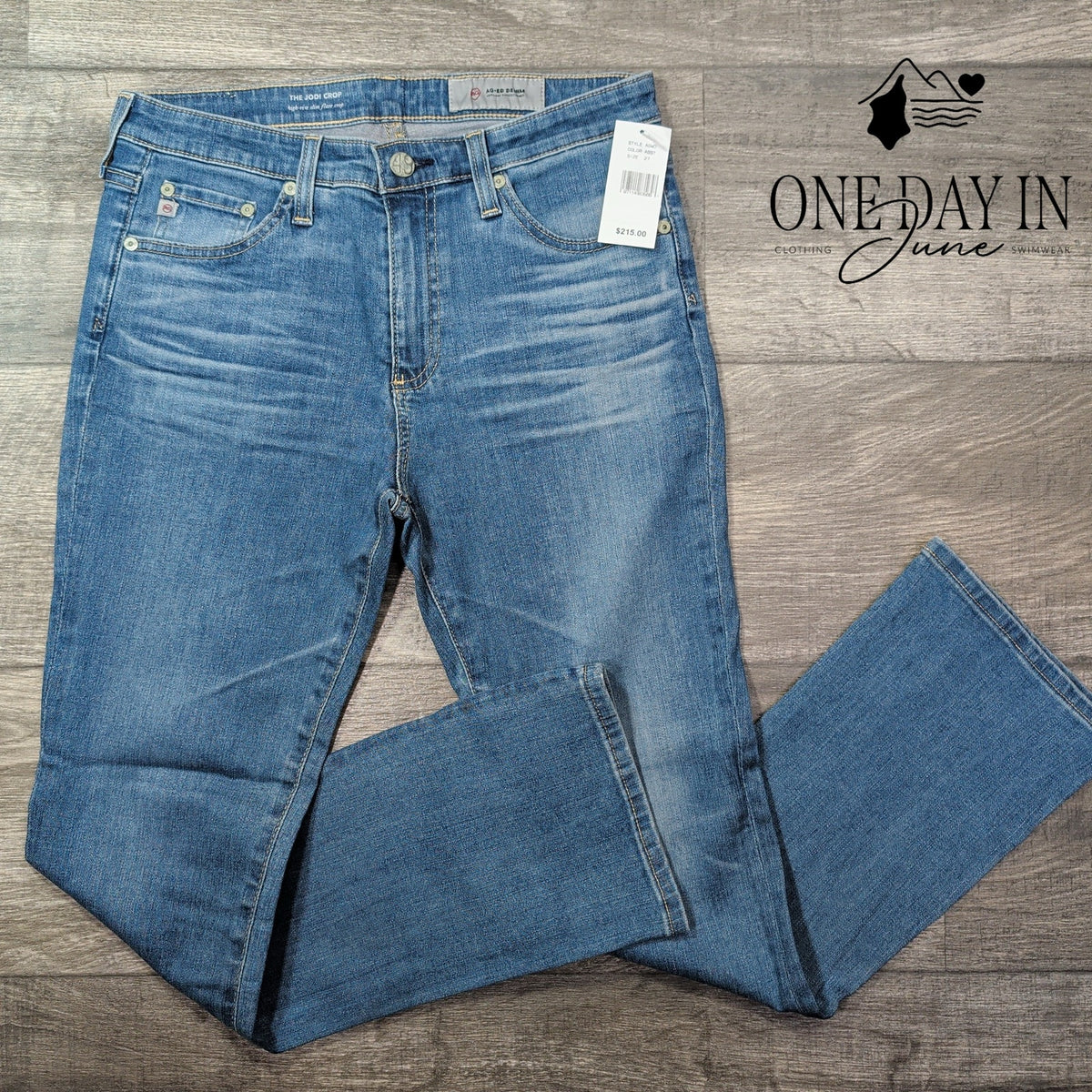 AG Adriano Goldschmied The Jodi Crop High Rise Slim Flare Jeans NWT Size 4 (27)