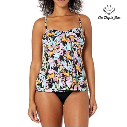 Fit 4 U Summer Breeze Waterfall Swim Top Size 10