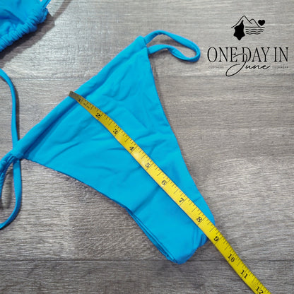 Charmo Adjustable Triangle Brazilian Thong Bikini Swimsuit Size S