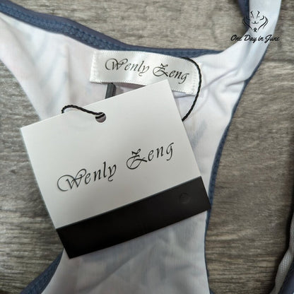 Wenly Zeng Crop Top Boyshort Bikini Swimsuit Size S