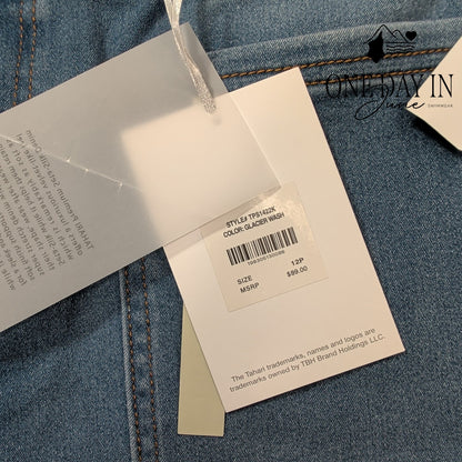 Tahari Petite Mid Rise Mini Boot Jeans Size 12P