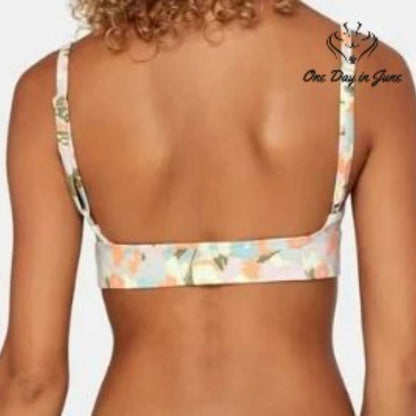 RVCA On The Road Bralette Bikini Top Floral Adjustable NWT $52 Size XS