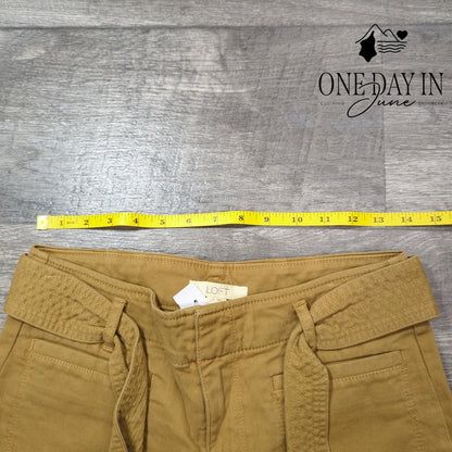 Loft Petite Belted Capri Jeans Size 2P