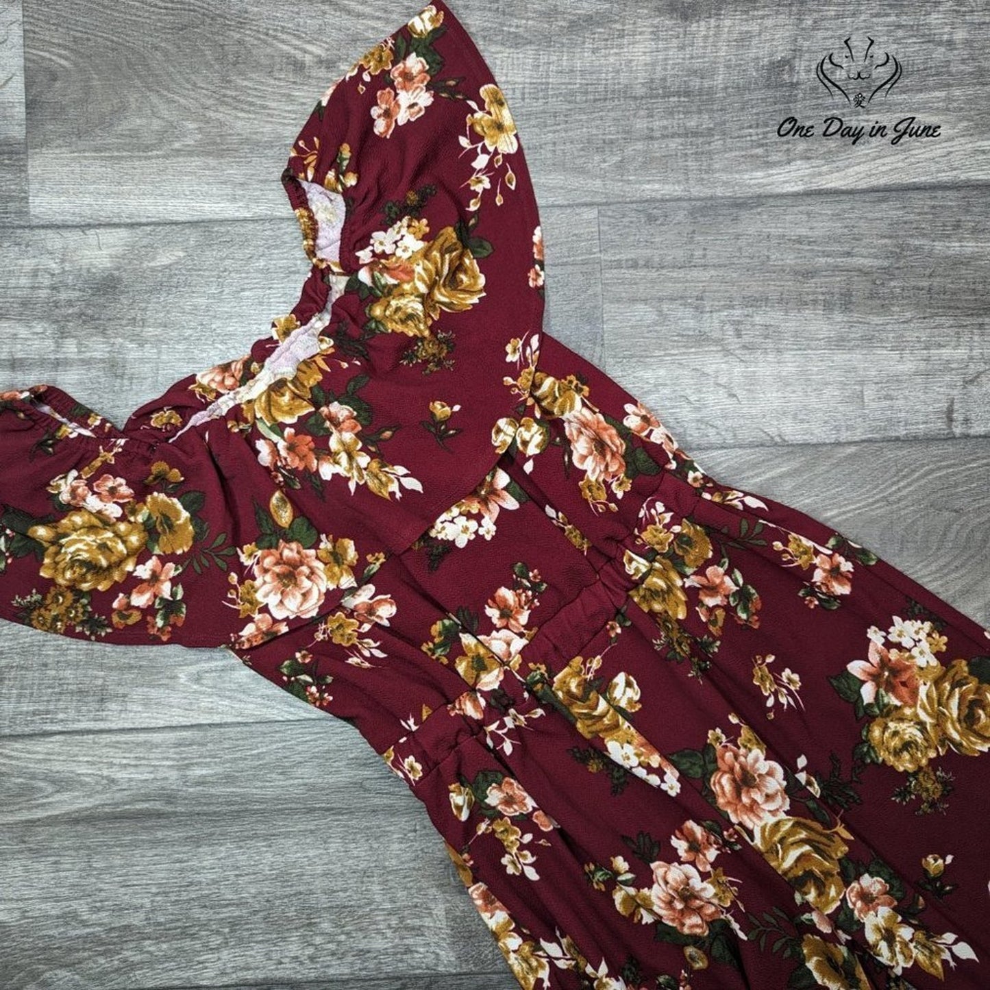 Altar'd State Off Shoulder Floral Jumpsuit Size M