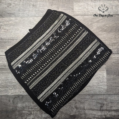 H&M Beaded Sequin Mini Skirt Size 4