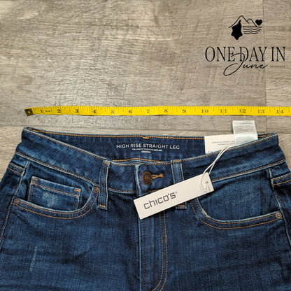 Chico's High Rise Straight Leg Jeans Size Chico's 00T (2T)