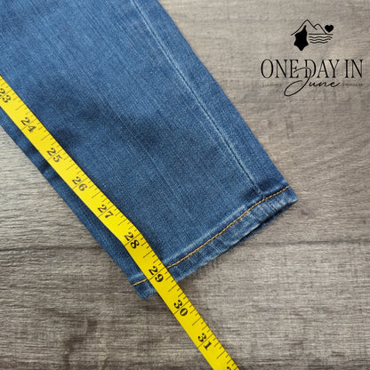 True Religion Jennie Curvy Skinny Jeans Blue Mid Rise NWT Size 28 (6)