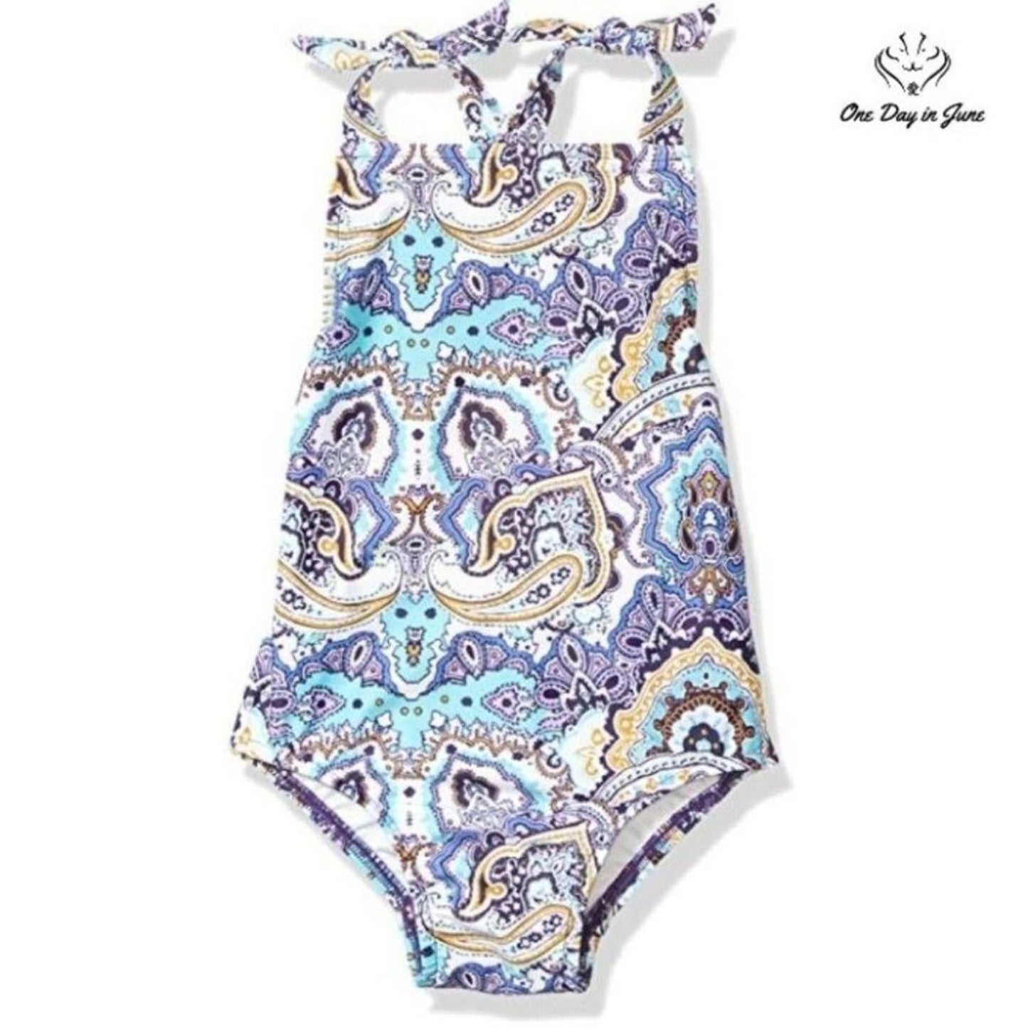 Seafolly High Neck Tie Shoulder Tank One Piece Swimsuit Size 0