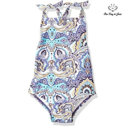 Seafolly High Neck Tie Shoulder Tank One Piece Swimsuit Size 0