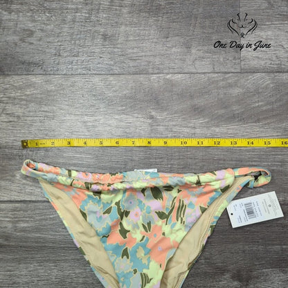 RVCA On The Road French Bikini Bottom Chai Floral High Cut NWT Size XL