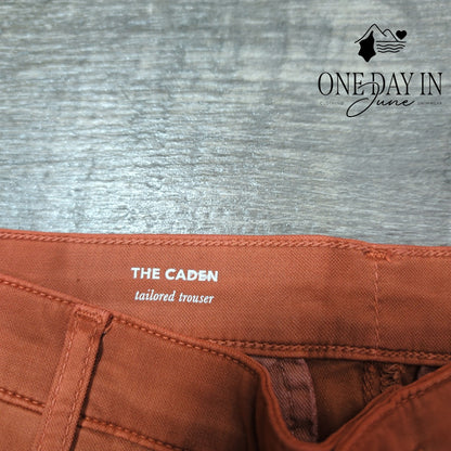 AG Adriano Goldschmied The Caden Tailored Trouser Pants Rust Orange NWT Size 4