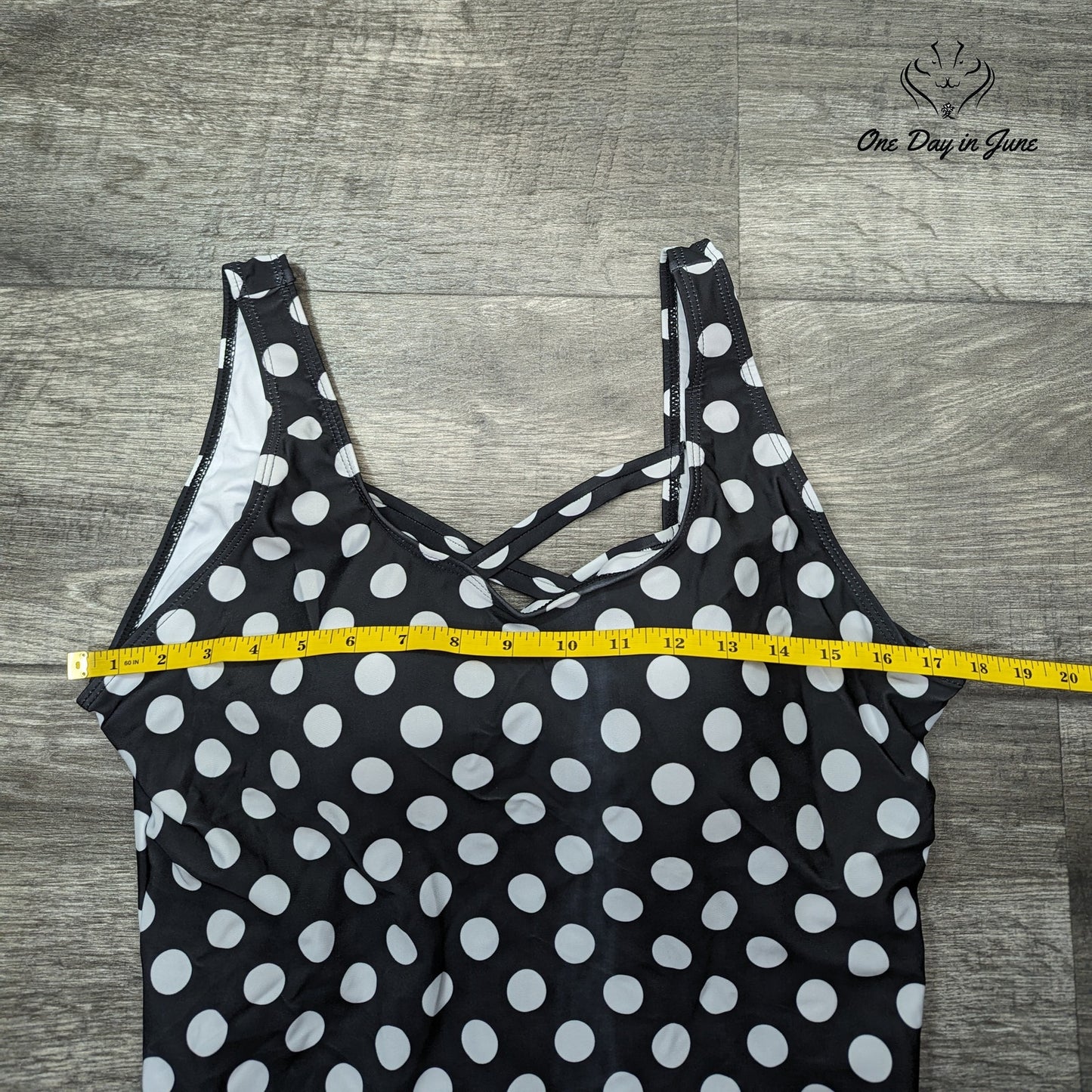 Jimilaka Polka Dot One Piece Swimsuit Size XXL