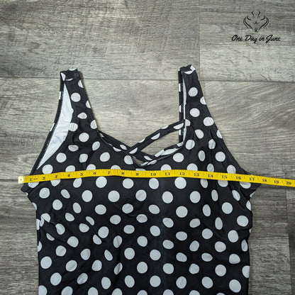 Jimilaka Polka Dot One Piece Swimsuit Size XXL