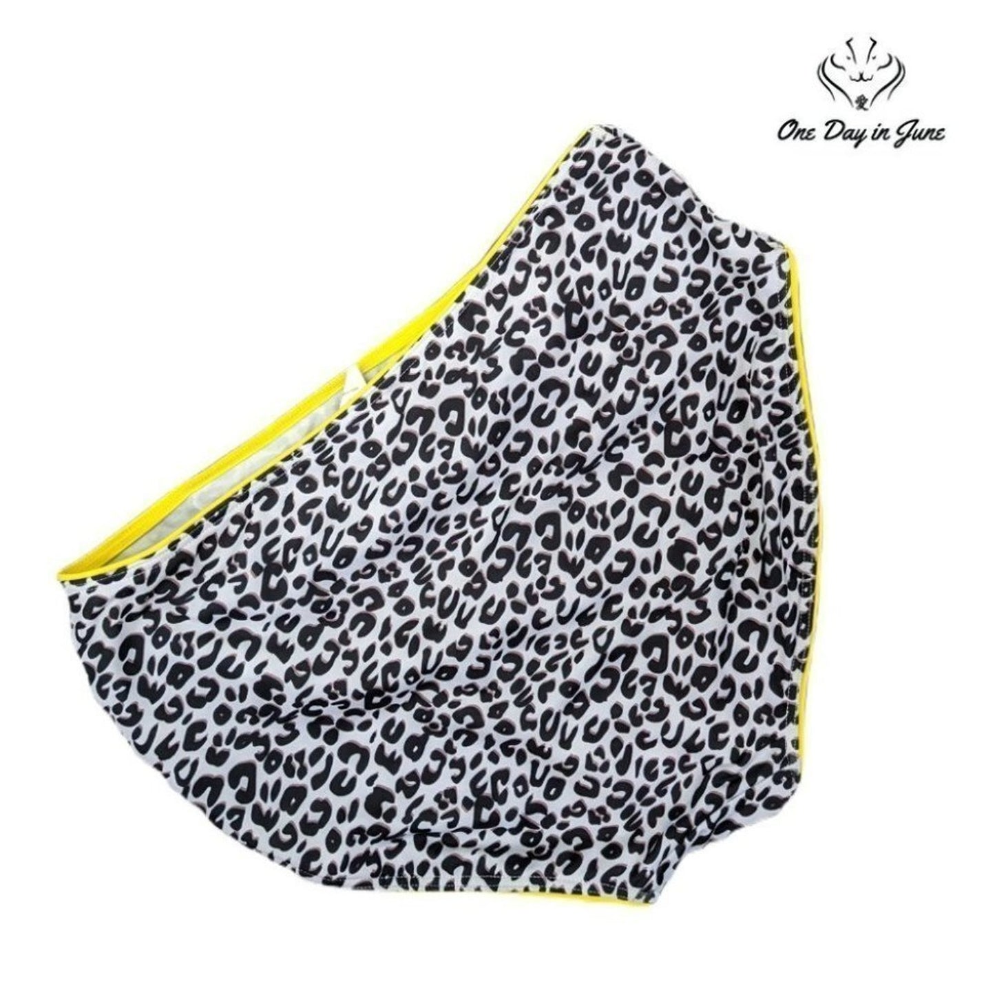 Amzbrly Cross Design Leopard Bikini Bottom Size L