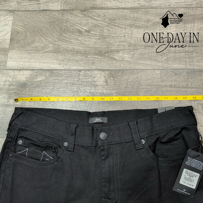True Religion Geno Relaxed Slim Jeans Black No Flap NWT Men's Size 36X32