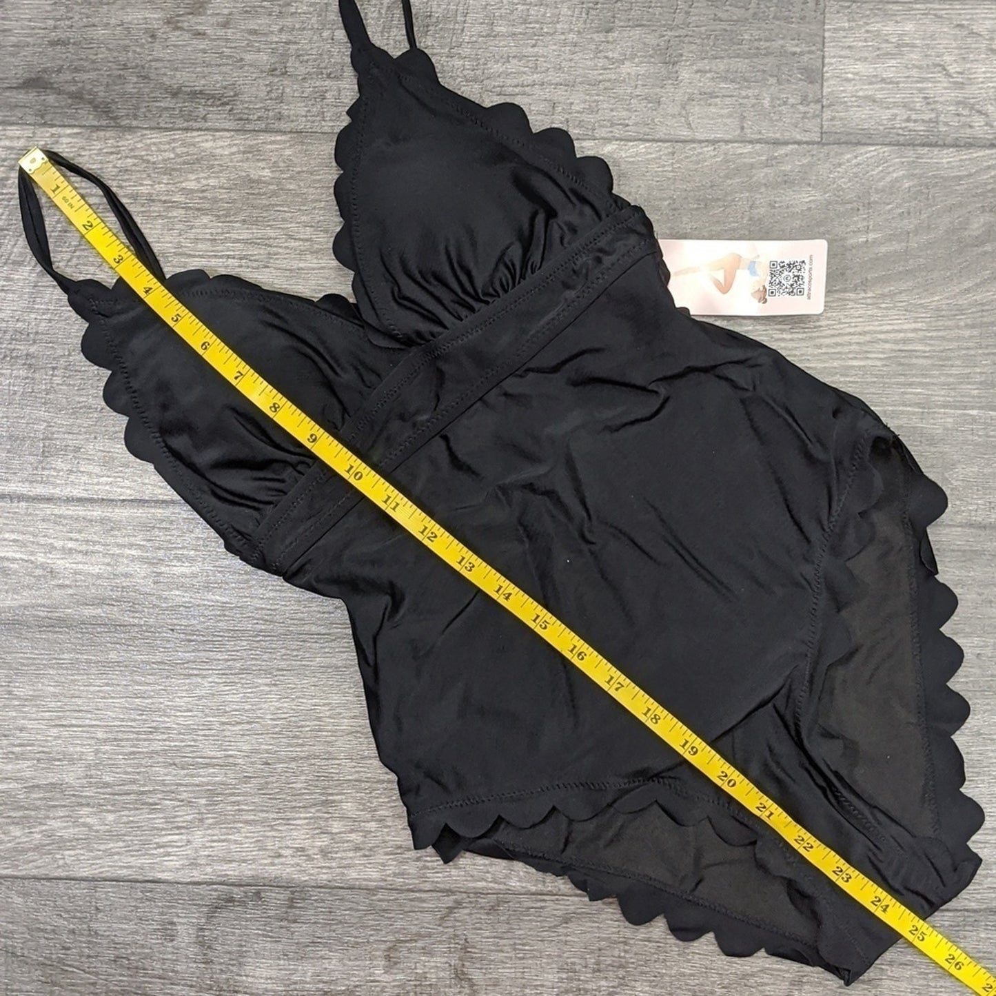 Sociala Scalloped Padded High Cut One Piece Size S