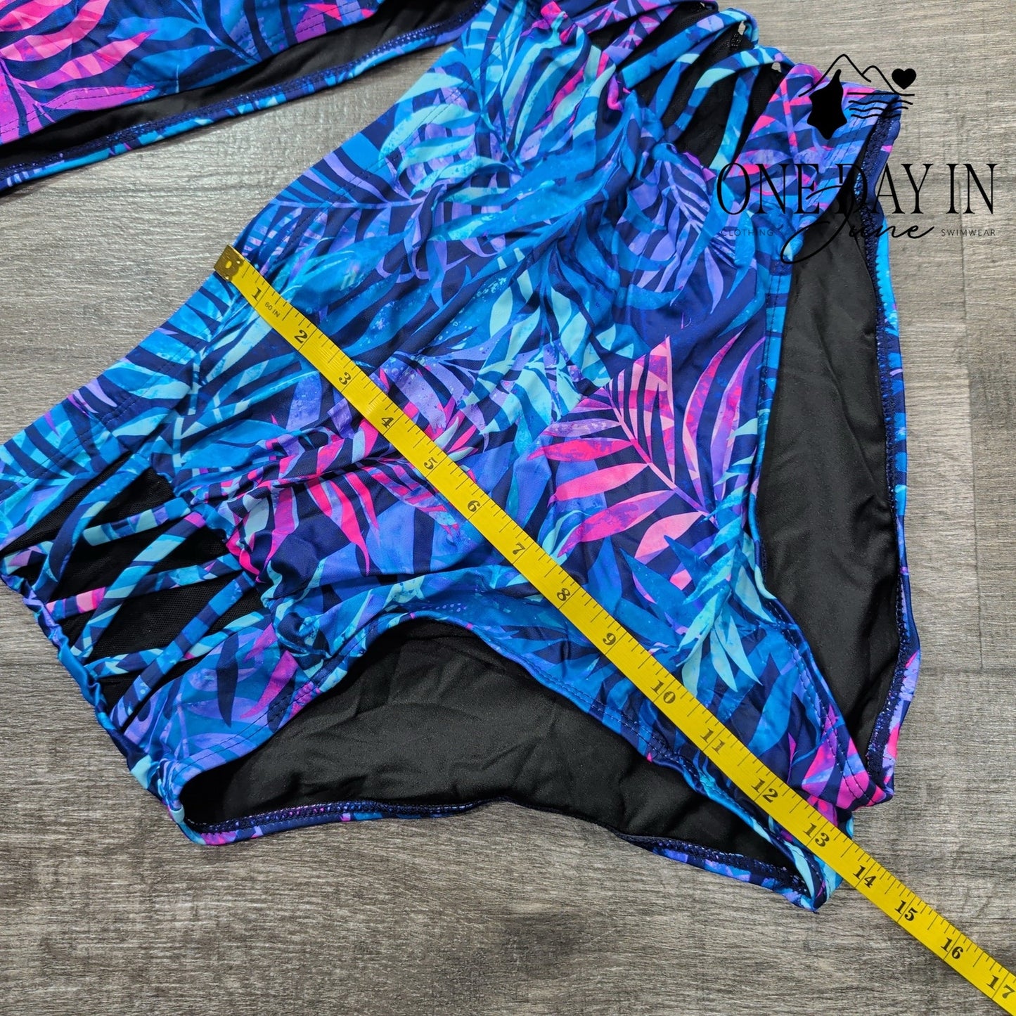 Yonique Plus Size Halter High Waist Bikini Swimsuit Size 14W