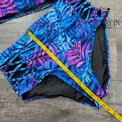 Yonique Plus Size Halter High Waist Bikini Swimsuit Size 14W
